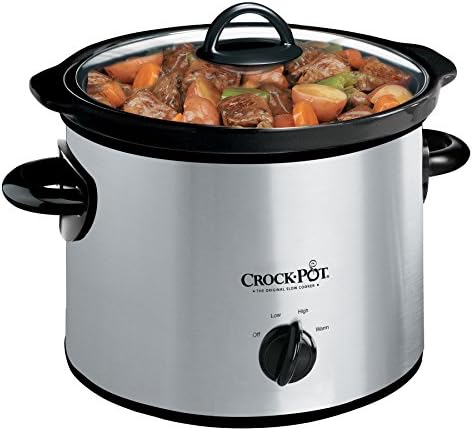 Crock-Pot 3 Quart Manual Slow Cooker – Silver 78H5