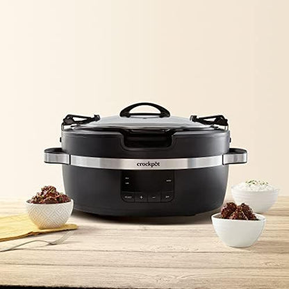 Crock-Pot Thermoshield 6 Quart Slow Cooker with Carry Handles 1FIG