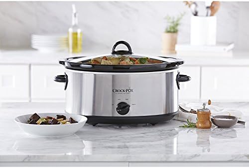 Crock-Pot 7 Quart Oval Manual Slow Cooker – Stainless Steel OBYI