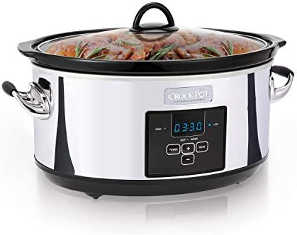 Crock-Pot 7 Quart Programmable Slow Cooker – Polished Platinum S97O