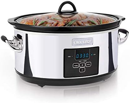 Crock-Pot 7 Quart Programmable Slow Cooker – Polished Platinum S97O