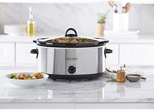 Crock-Pot 7 Quart Oval Manual Slow Cooker – Stainless Steel OBYI