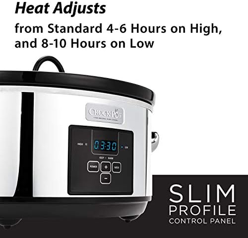 Crock-Pot 7 Quart Programmable Slow Cooker – Polished Platinum S97O