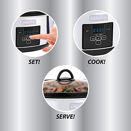 Crock-Pot 7 Quart Programmable Slow Cooker – Polished Platinum S97O