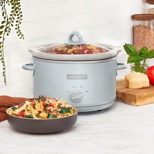 Crock-Pot 4.5 Quart Manual Slow Cooker – Macaroon Blue 3DJA