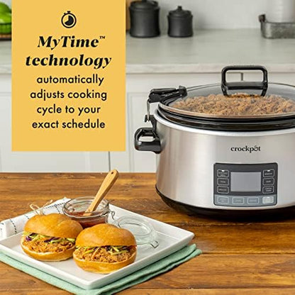 Crock-Pot 7 Quart Portable Programmable Slow Cooker with Timer LUF1