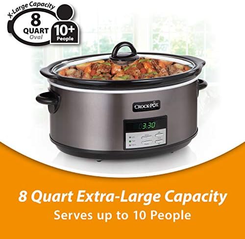 Crock-Pot 8 Quart Programmable Slow Cooker with Auto Warm WMZJ