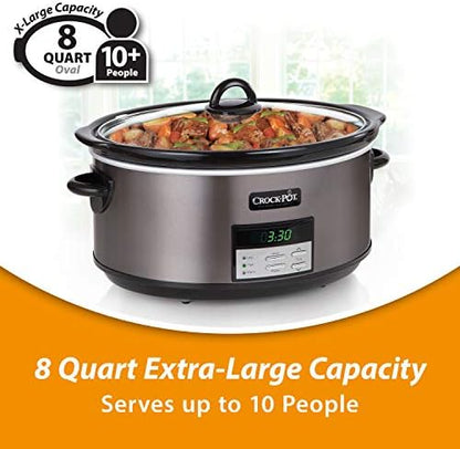 Crock-Pot 8 Quart Programmable Slow Cooker with Auto Warm WMZJ