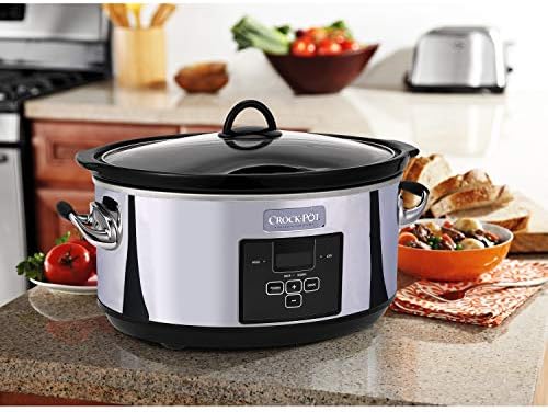 Crock-Pot 7 Quart Programmable Slow Cooker – Polished Platinum S97O