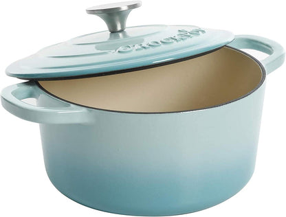 Crock-Pot 3 Quart Enameled Cast Iron Dutch Oven – Aqua RA45